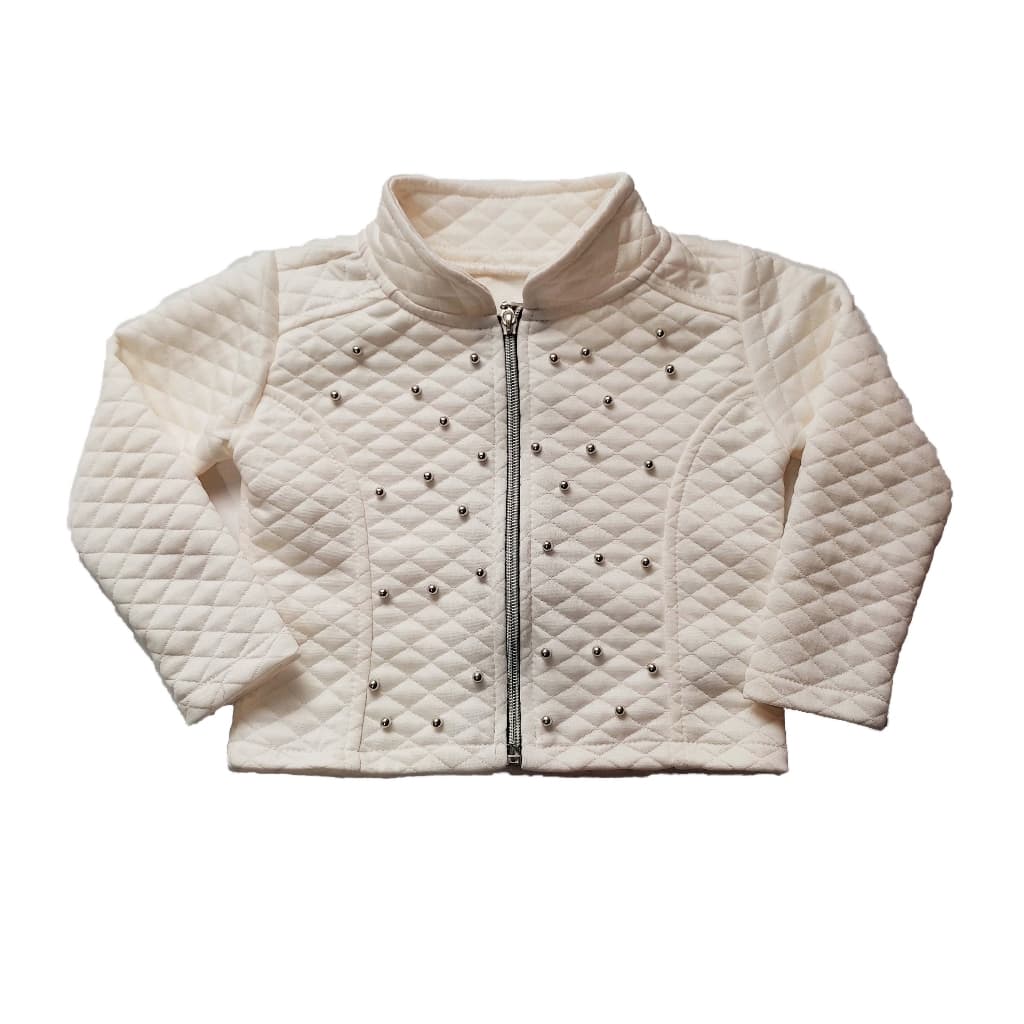 Casaco Com Zíper E Aplique De Pedraria De 2 A 10 Anos