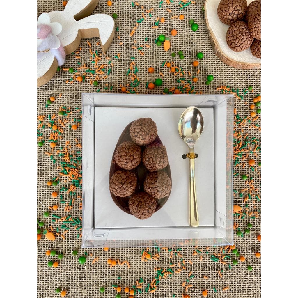 Caixa Ovo de Colher 100gr/150gr Com Borda Branca