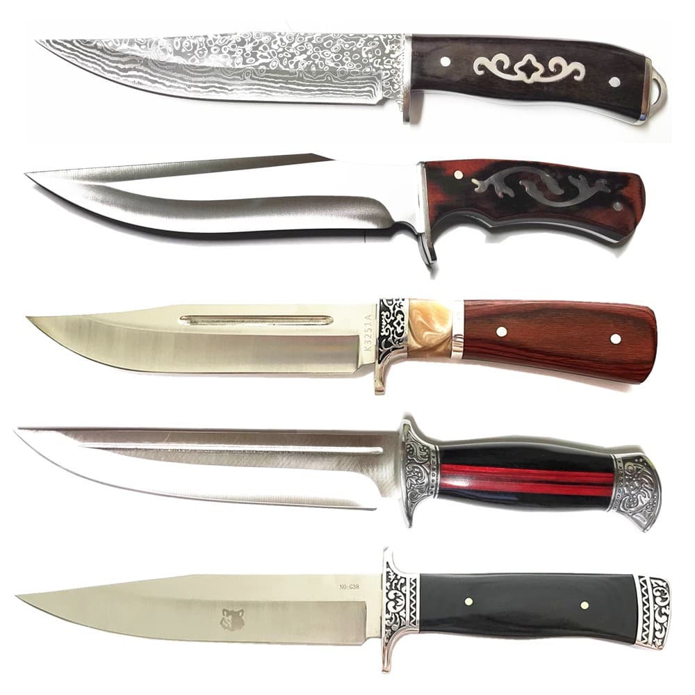 Faca Para Churrasco Profissional Super Luxo Afiada Cabo Madeira com Aço C/ Bainha