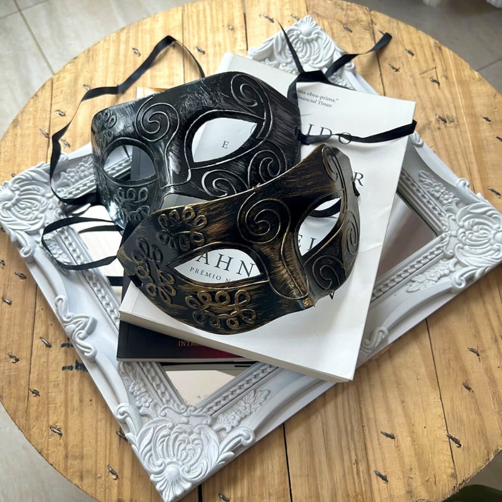 Kit 2 Máscaras Veneza 50 Tons Veneziana Baile De Máscaras