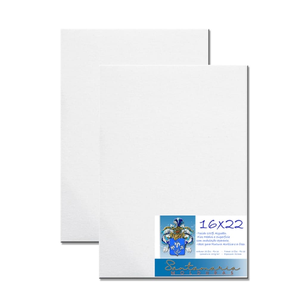 Kit 2 Telas De Pintura 16x22 Prontas Para Uso 100% Algodão