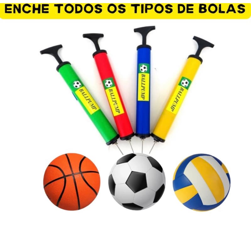 Bomba de Ar Para Encher Bola de Futebol Vôlei Basquete Com Bico Para Encher Balões Infláveis Boia Colete Bomba Manual