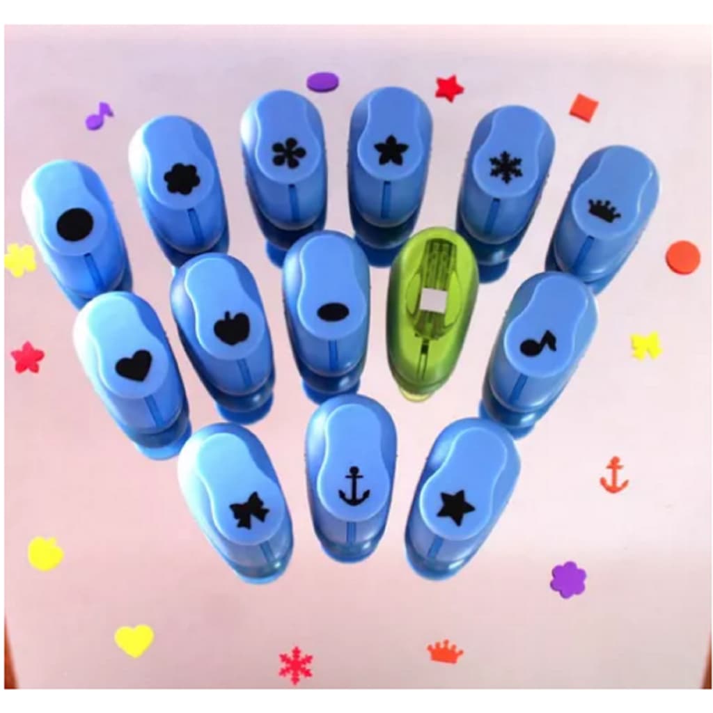 Kit  5 Cortador Eva E Papel Scrapbook De Sua Escolha - 16mm 1,6cm