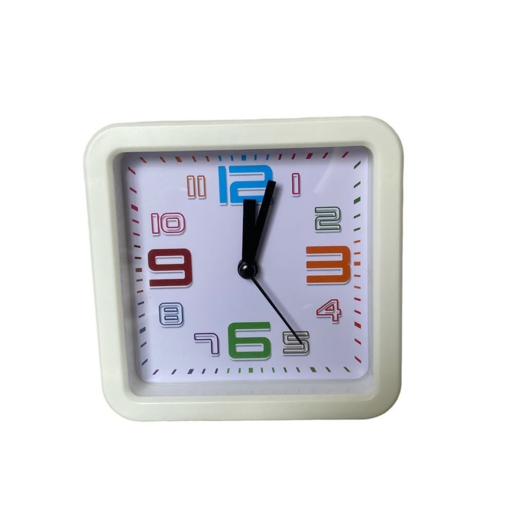 Relógio despertador de  mesa quadrado colorido infantil 2202 TG
