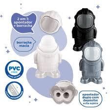 Apontador com Depósito + Borracha Astronauta - Tris