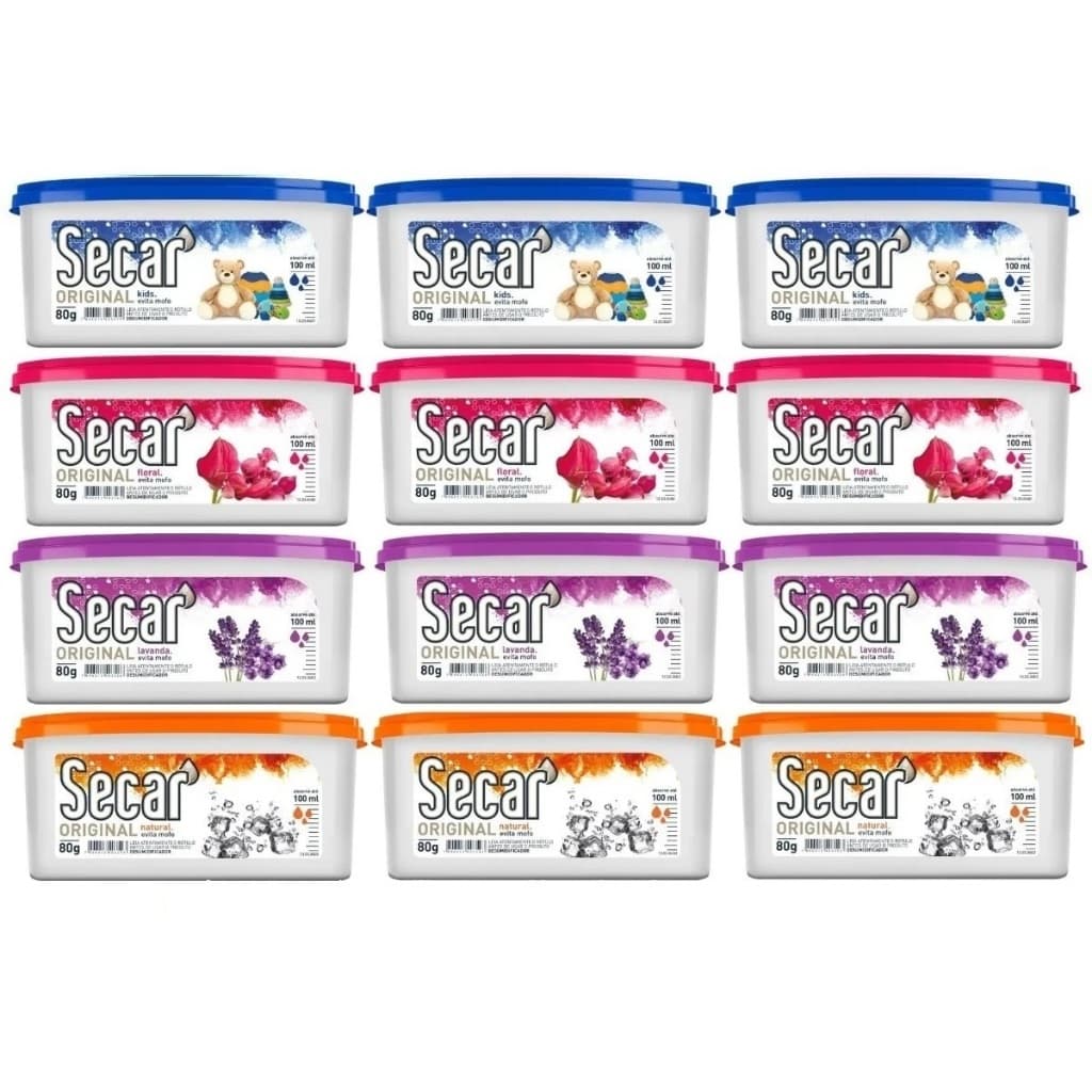 12 uni Anti Mofo Desumidificador Secar Original 80g Cada Guarda Roupas Closet