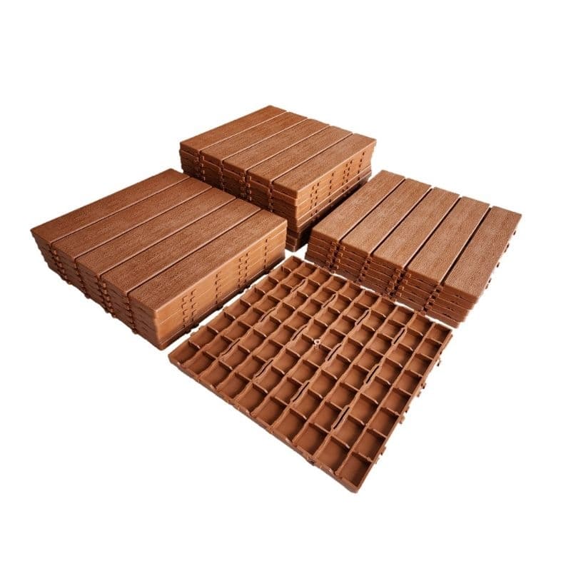 Kit 12 Deck modular plástico 30x30  textura antiderrapante para Banheiro casa sauna jardim sacada varanda