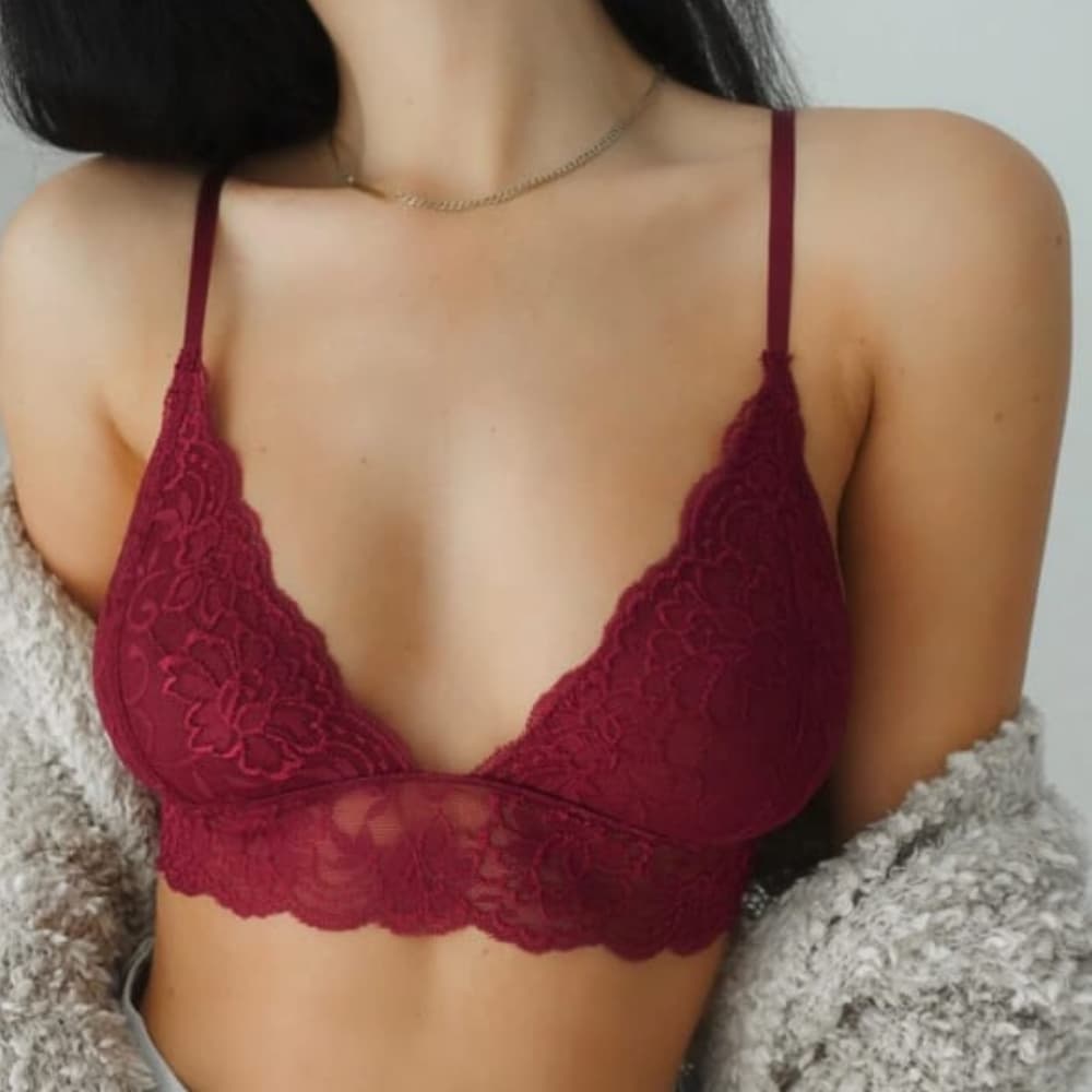 Cropped Top Sutiã Sem Bojo Langerie Sexy Feminina Renda Blogueira