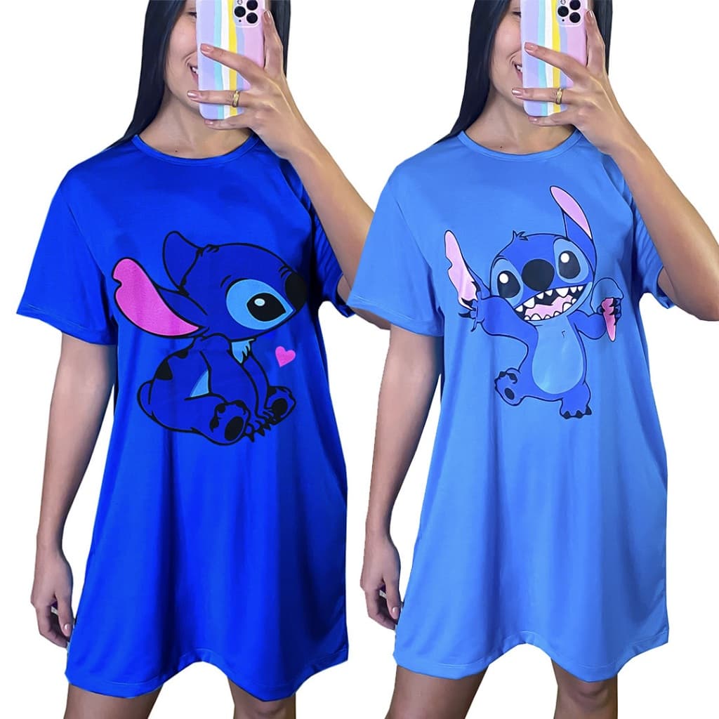 camisão STITCH camisola pijama vestido stich