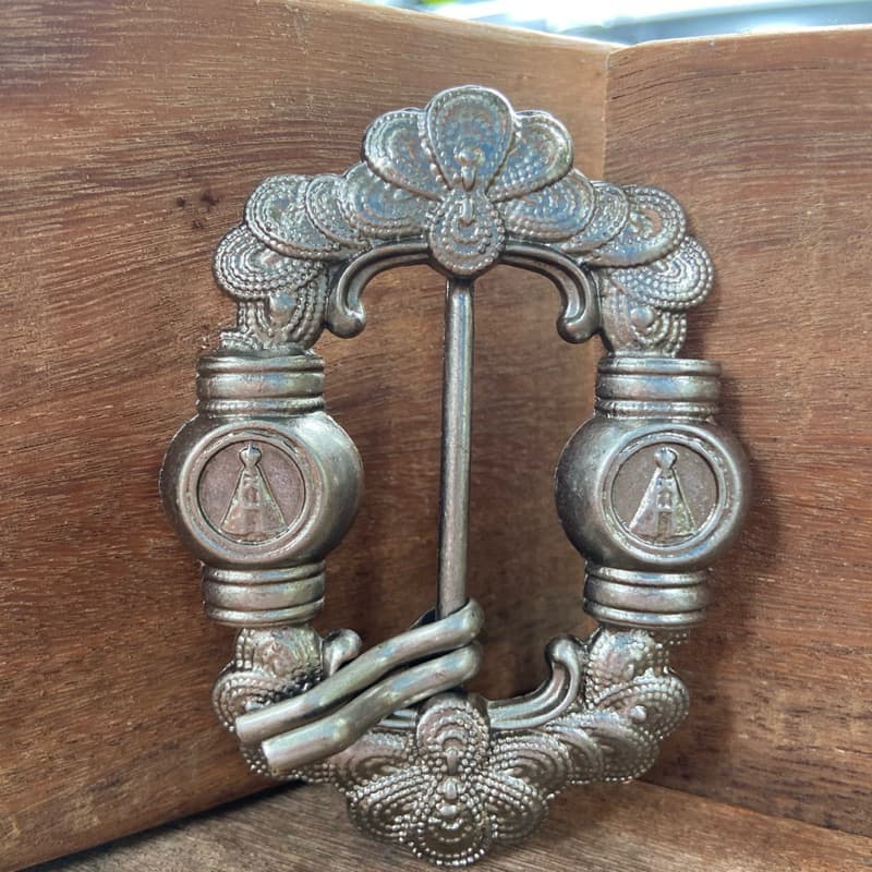 Fivela Dois Pinos Para Guaiaca Modelo Nossa Senhora Wolf Wear