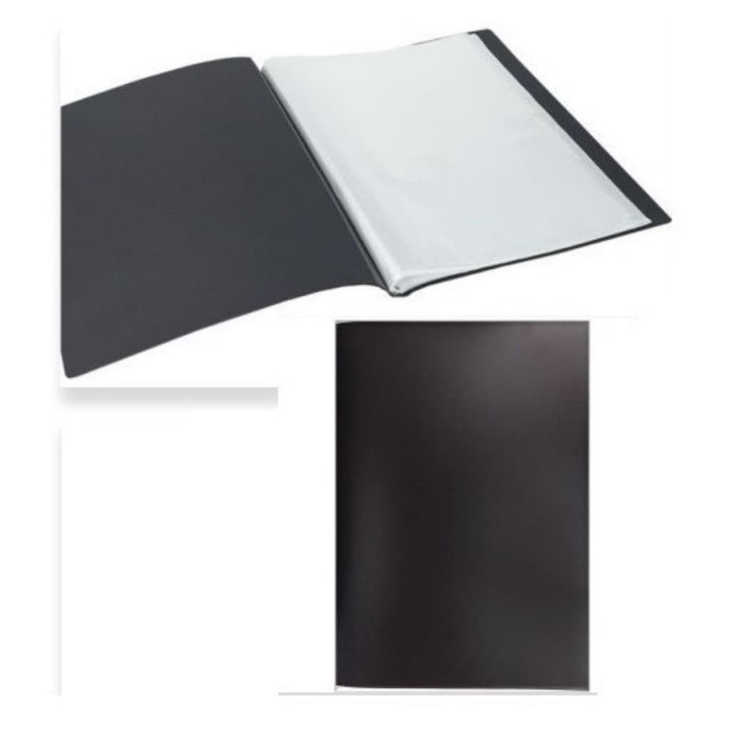 Pasta Catalogo A3 Preta 40 Envelope Plastico Expor Desenhos