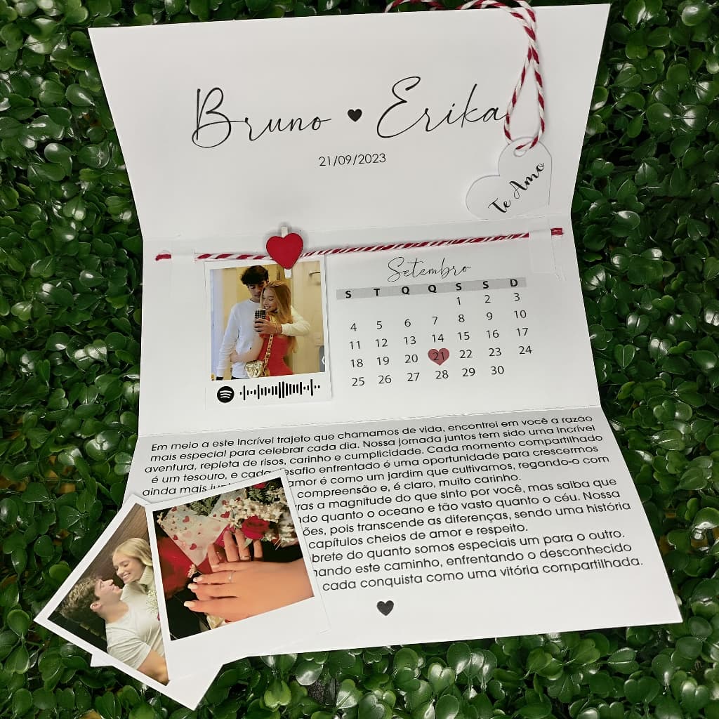 Carta Personalizada Data Especial + 2 Fotos