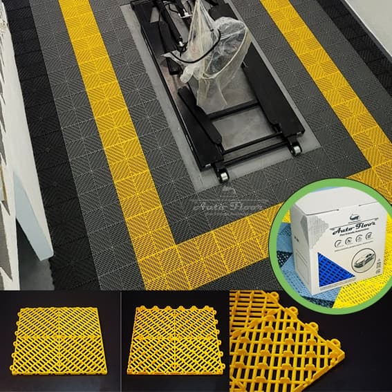 Kit 22 pç Piso Modular Automotivo de Estrado 30x30 | Direct Borrachas