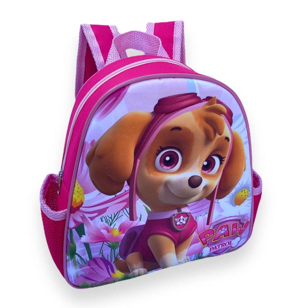 Mochila Infantil Skye Patrulha Canina Menina Feminina Bolsa Creche Passeio Desenho Personagens Filme Resistente Criança