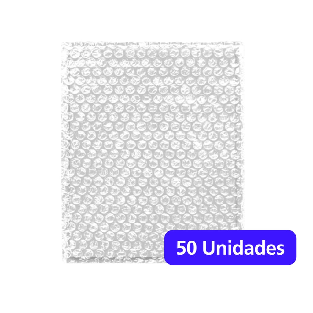 Saco Bolha Para Embalagens 19x25 cm - 50 Unidades