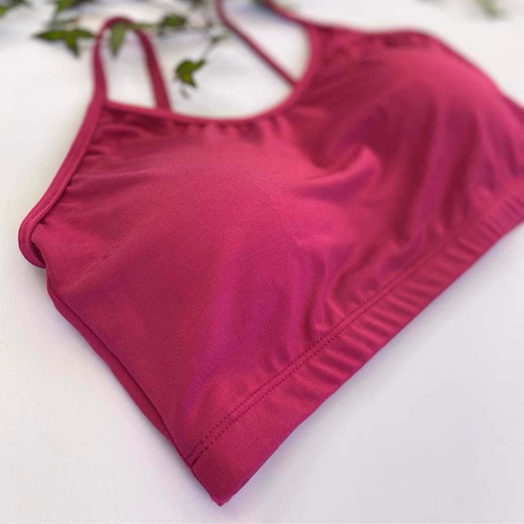 Top Academia Fitness De Alcinha com Bojo Removivel  Caminhada Cropped Feminino