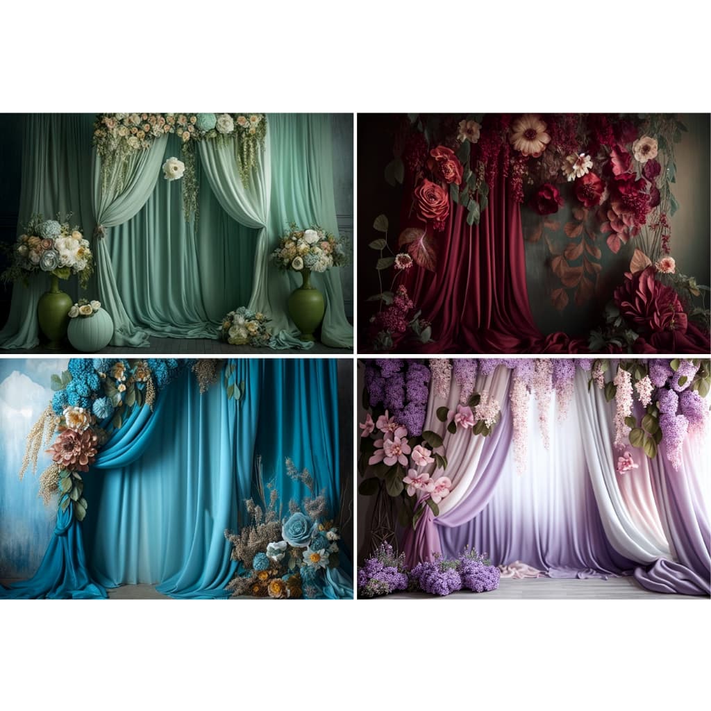 Fundo Fotográfico Sublimado Dia Das Mães, Floral, Gestante