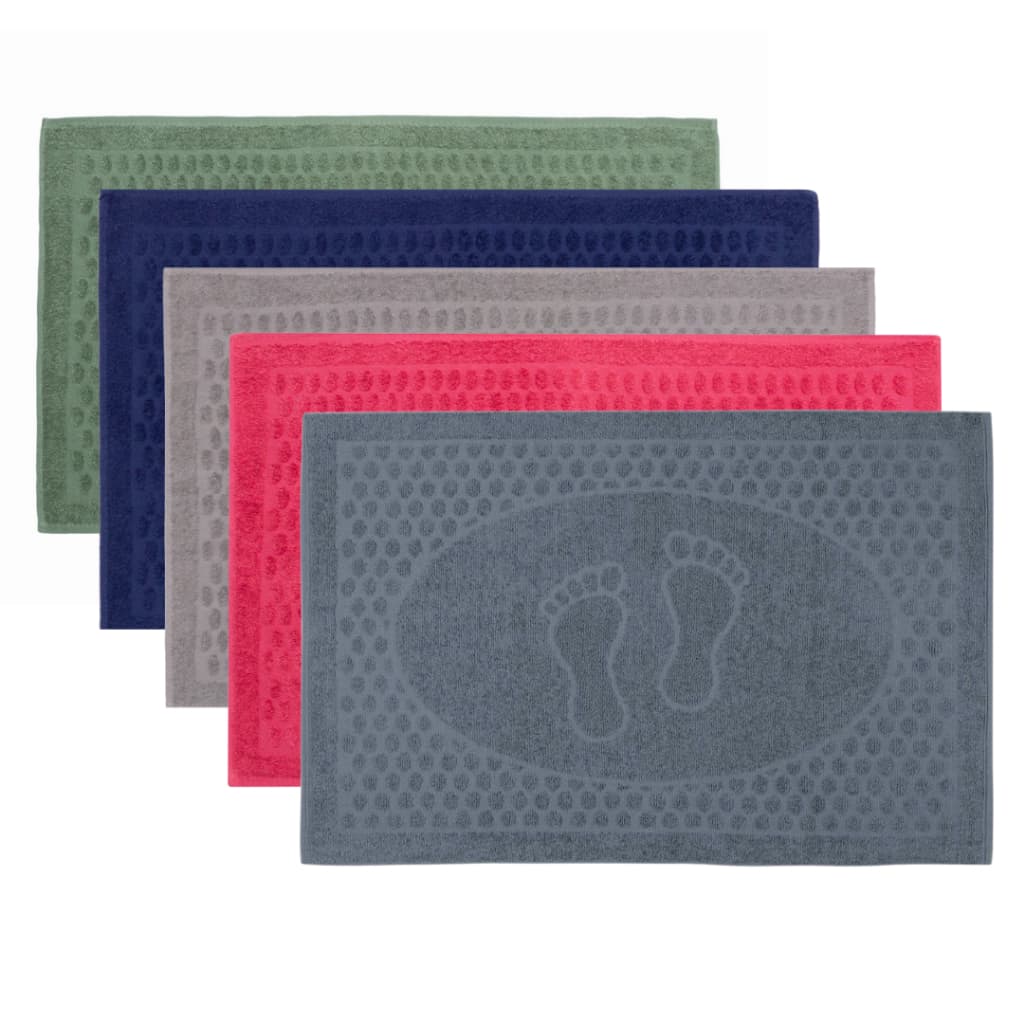 Kit 5 Toalha De Piso Pézinho Tapete Felpudo para banheiro alta Lara absorção 45x70cm