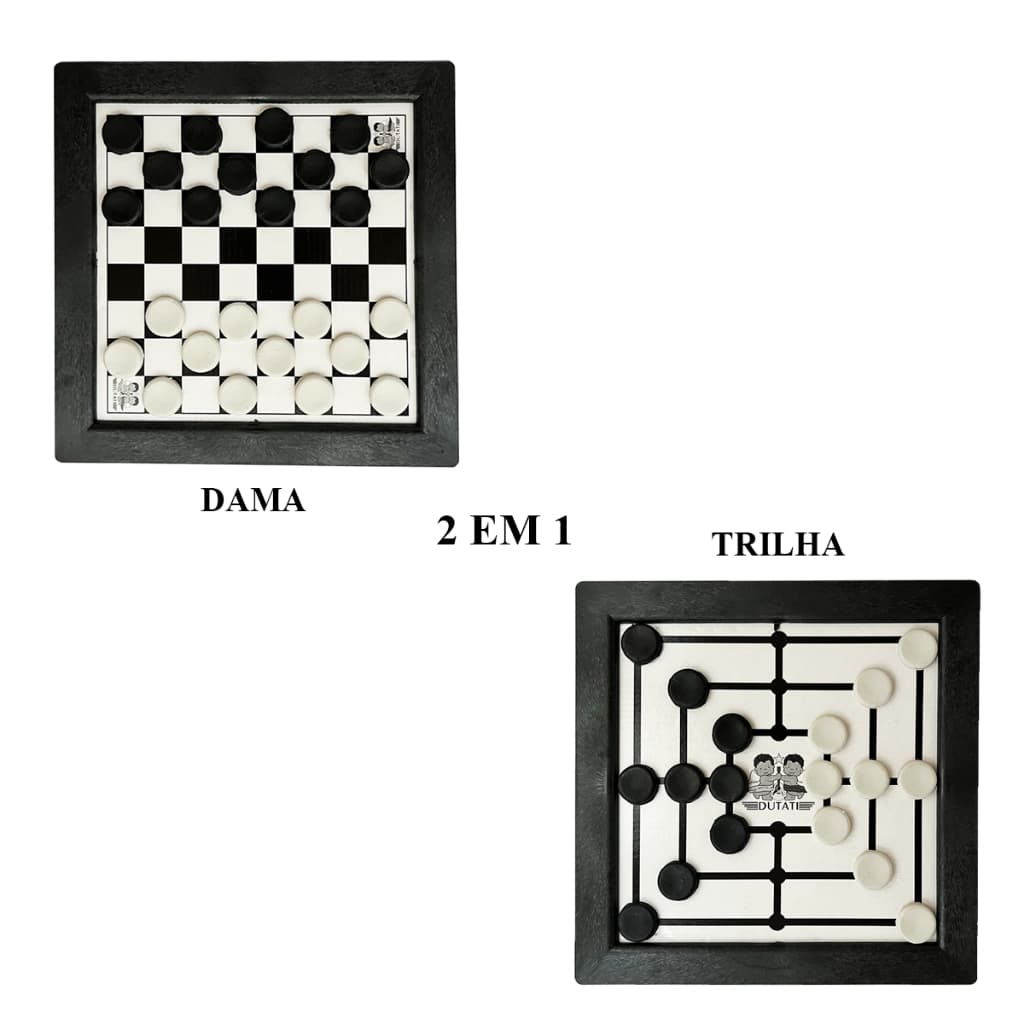 Jogo Dama E Trilha 2em1 24x24cm Brinquedo Presente Infantil