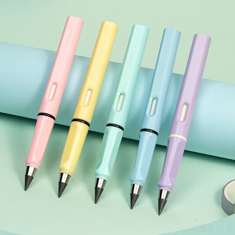 Lápis Infinito Ilimitado Lapiseira Eternal Colorida Metalizada Tom Pastel Equivale a 100 Lápis