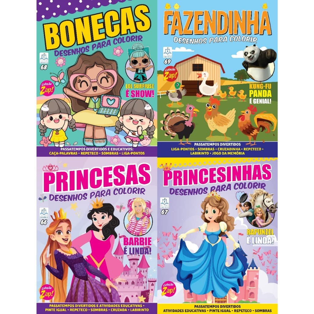 KIT 40 REVISTA DE COLORIR E ATIVIDADES.