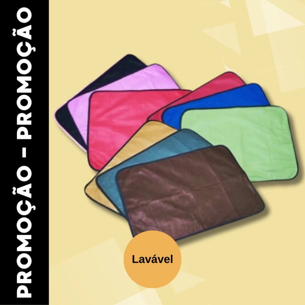 Kit 3 Tapetes Higiênicos Laváveis - Pee Dogs Colors 200 Lavagens - Dimensões 50x70cm