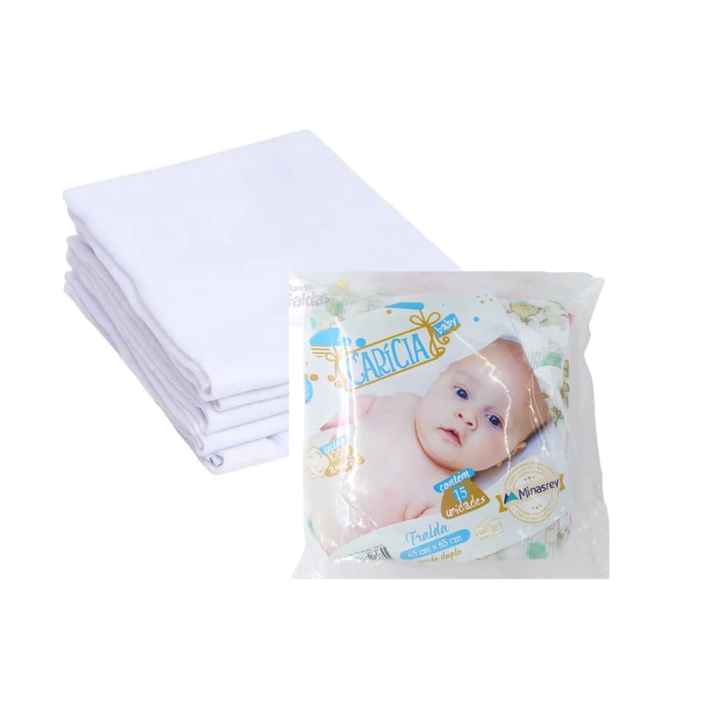 Fralda de Pano | Caricia | Uso múltiplo | Visual Clean | 5 Unidades