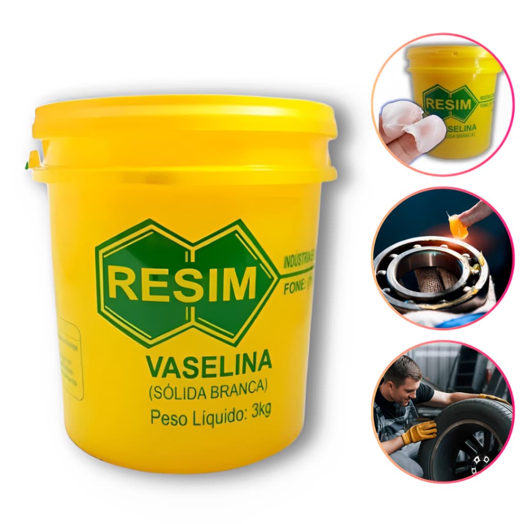 Vaselina Sólida Resim 3Kg Borracharia Pneus Uso Industrial Balde 3kg