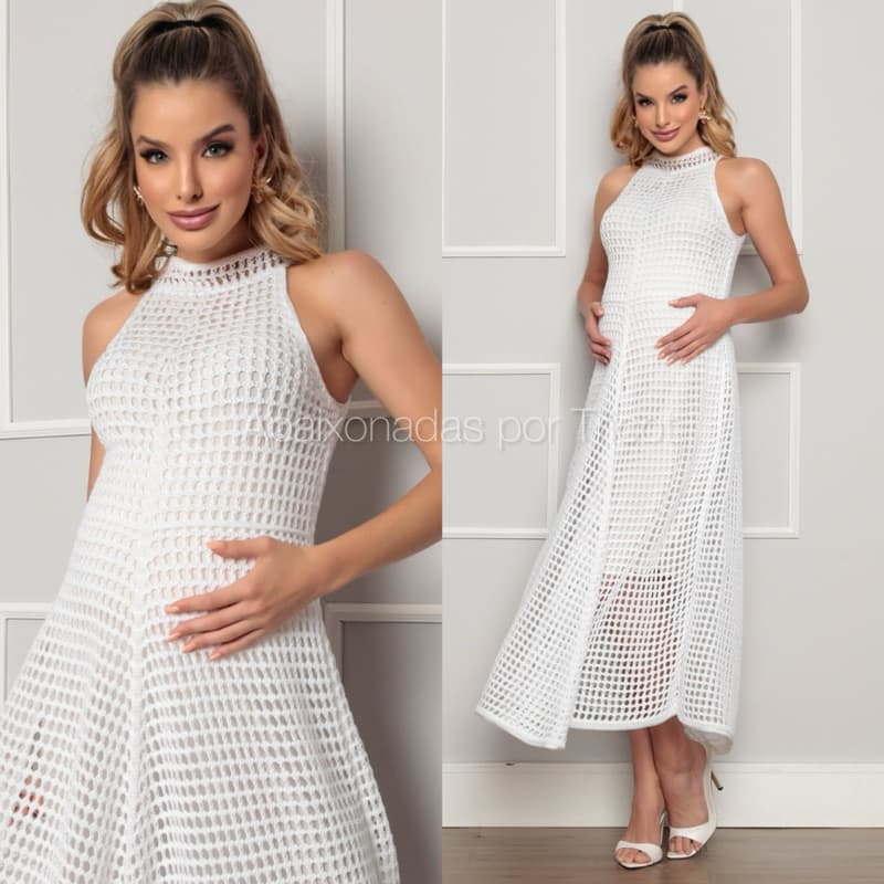 Vestido Feminino para Gestante Chá Revelação 6 meses