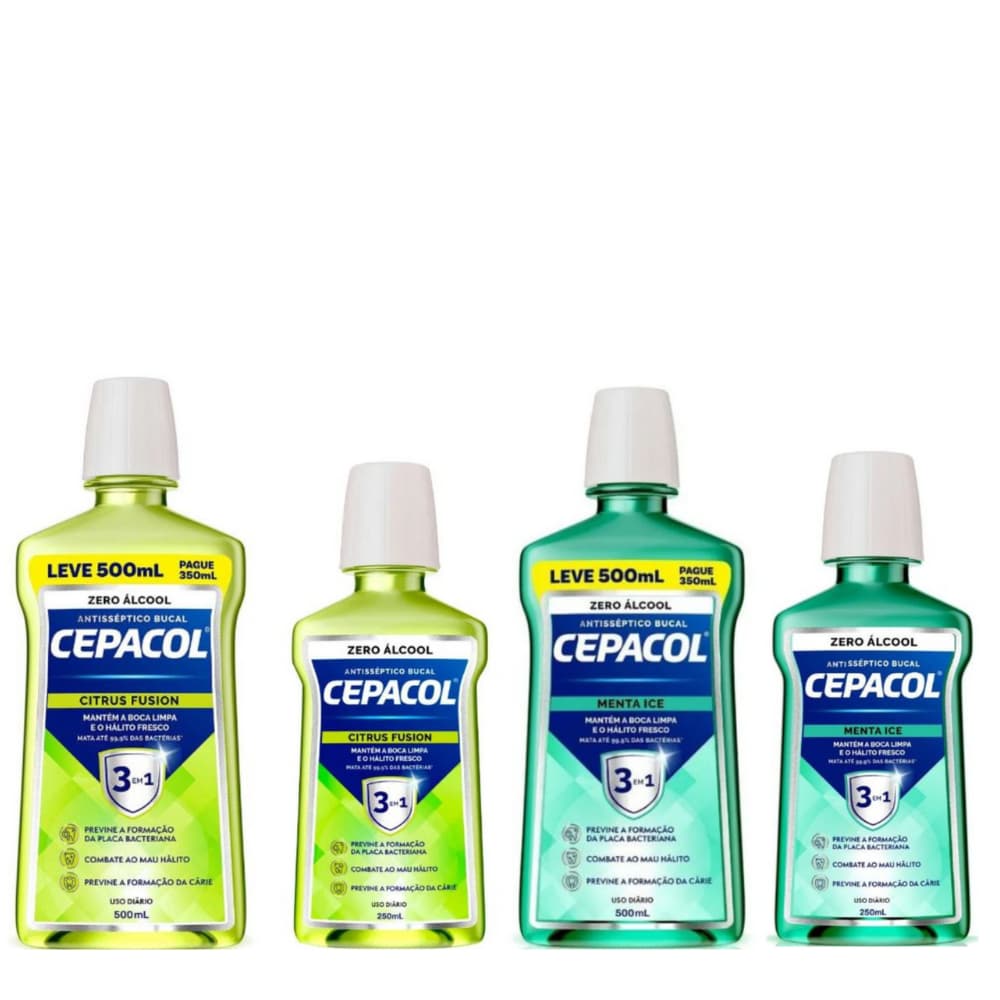 Kit Enxaguante Bucal- Cepacol 500ml e 250ml