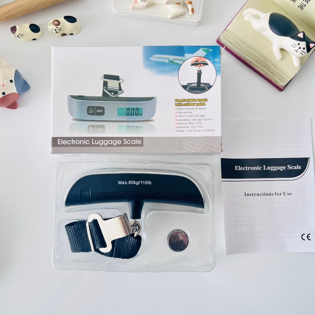 Balança Digital Portátil De Mão Mala Bagagem Com Gancho Até 50kg