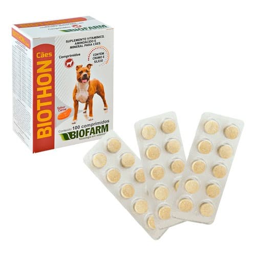 Biothon c/ 3 cartelas | Suplemento vitamínico para cães