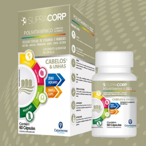 Polivitamínico Cabelos & Unhas Supracorp 60 Cápsulas
