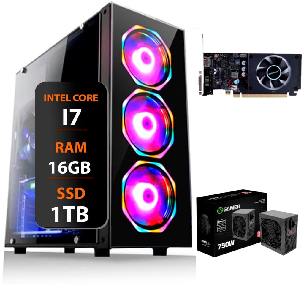 Pc Computador Gamer I7 3°ger 16gb Ssd1tb Placa 2gb