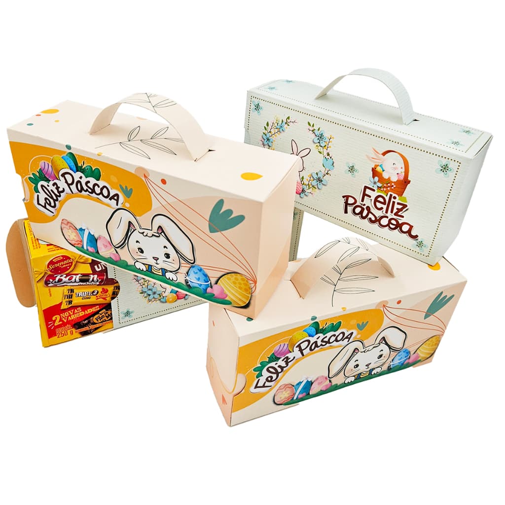 Caixas porta caixa de BomBom para Lembrancinha de Páscoa (19,5 x 10 x 6cm) Presente de Páscoa
