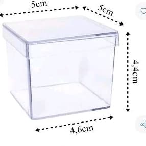 50 caixinhas 5x5 acrílicas transparente cristal, para lembrancinhas ,para personalizar,festa infantil