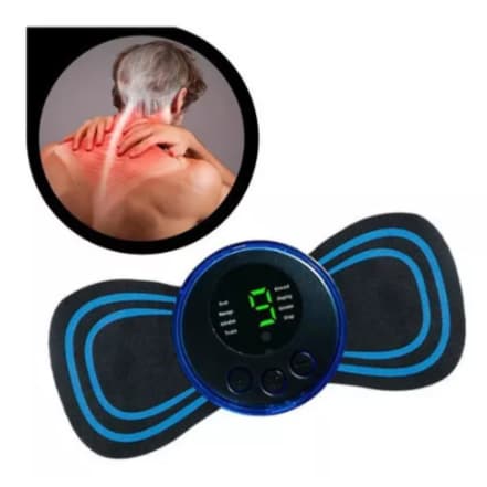 Mini Massageador Elétrico Portátil Cervical EMS Relaxante Muscular Alivia Dor Pescoço Coluna ENVIO IMEDIATO