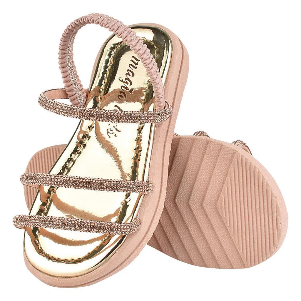 Sandália Infantil Menina Leve Tratorada Brilho Strass Lançamento