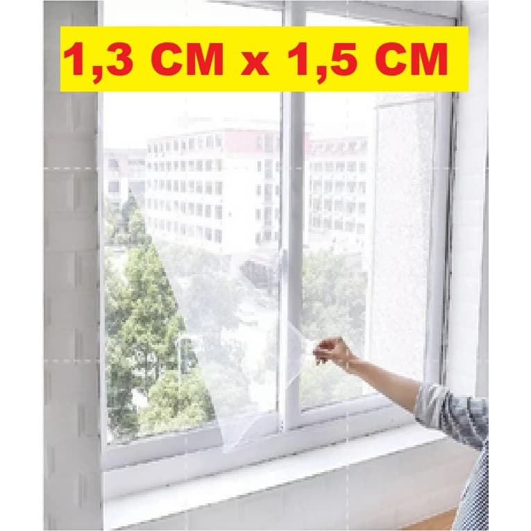 Tela Mosquiteiro Para Janela 1,3x 1,5m Com Autocolante Com Velcro Top Util Anti-inseto Mosquito Janela Pernilongo Removivel