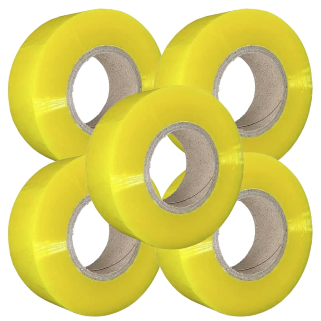 Kit 5 Fitas Adesivas Durex 500m Larga Transparente Grande Embalar Caixa e Encomendas