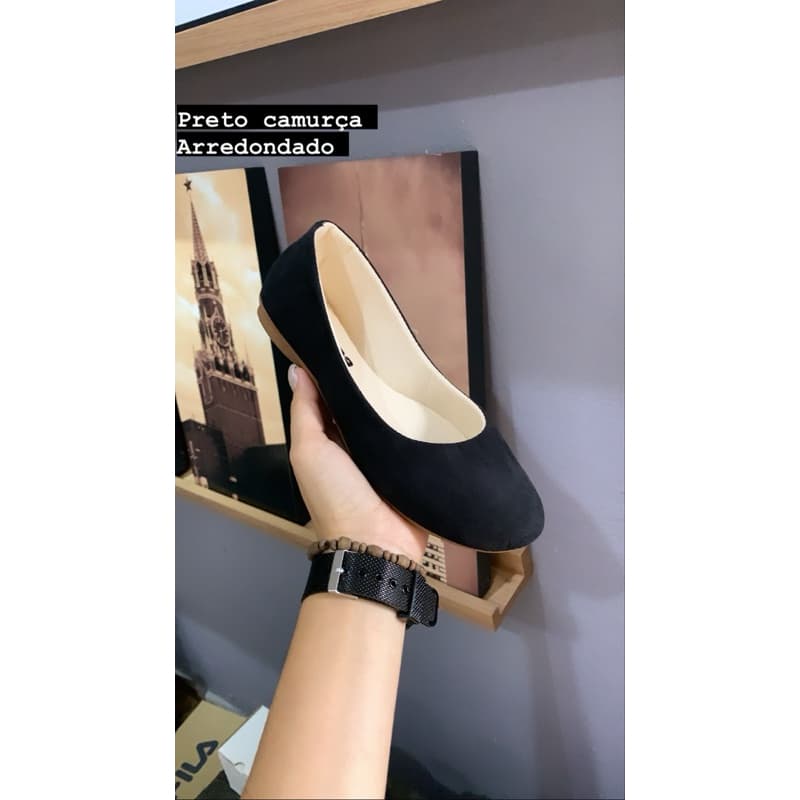 sapatilha feminina arredondada boneca confortável