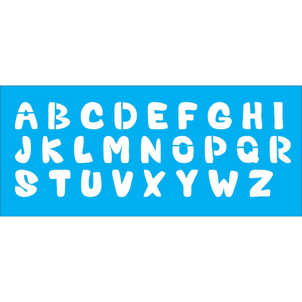 Stencil para pintura Alfabeto Maiúsculo 10 - Molde Vazado - Estêncil - Tamanho 30x13 cm