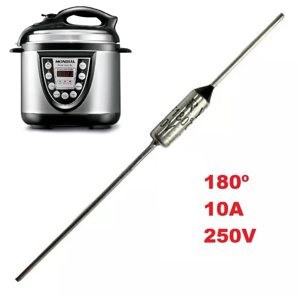 Fusível Térmico 180 Graus 10 Amperes 250v  Panela de Pressão Elétrica Mondial Pratic Cook PE-09