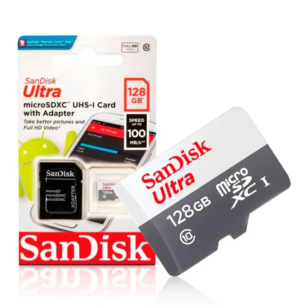 Cartão de Memória Sandisk 100% original Ultra 16GB 32GB 64GB 128GB 100mb/s Classe 10 Micro sd para smartphones notebooks
