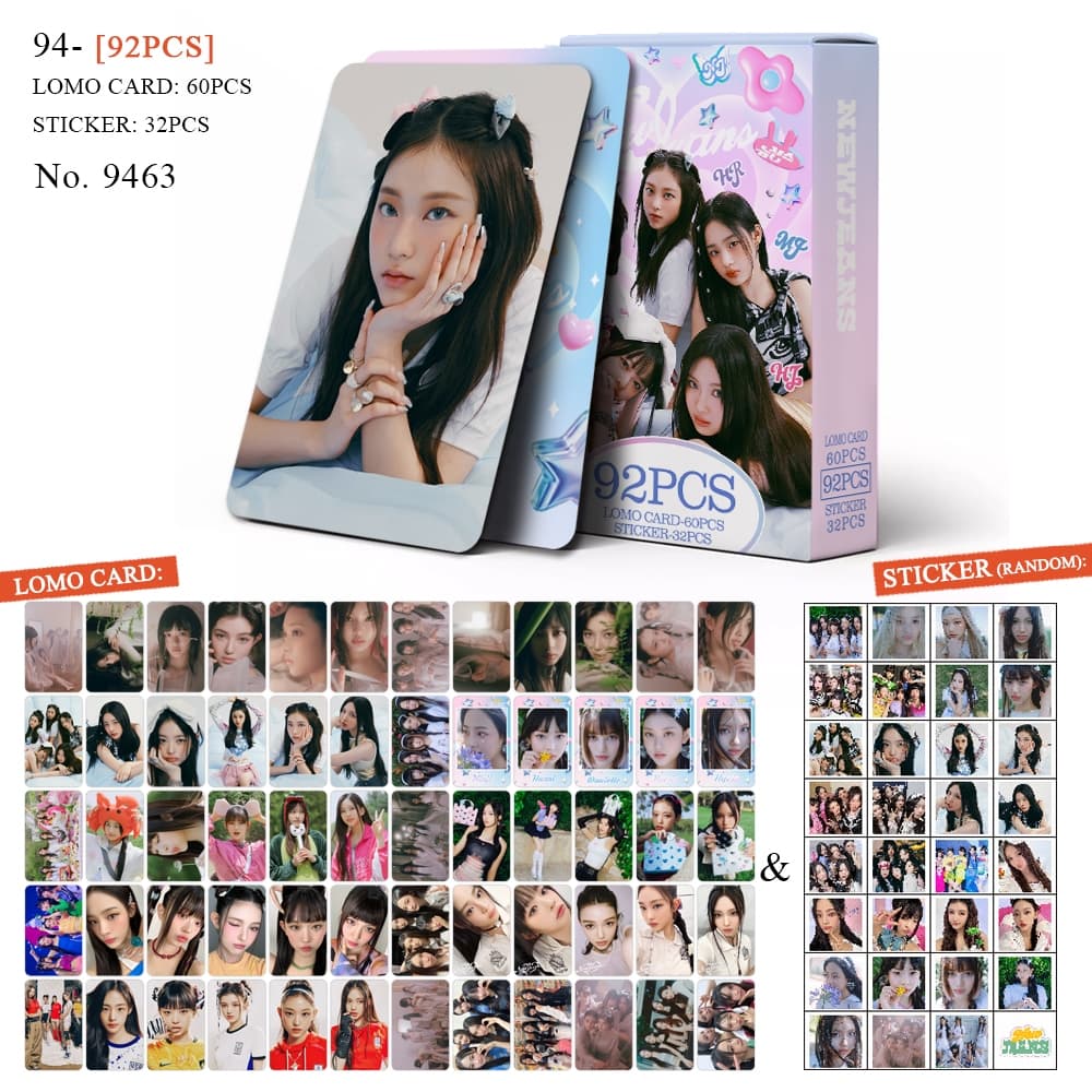 K-POP 60pcs/box com 32pcs adesivo NEW JEANS Photocard Pronto Para Ser Cartão LOMO Postal De Coleção