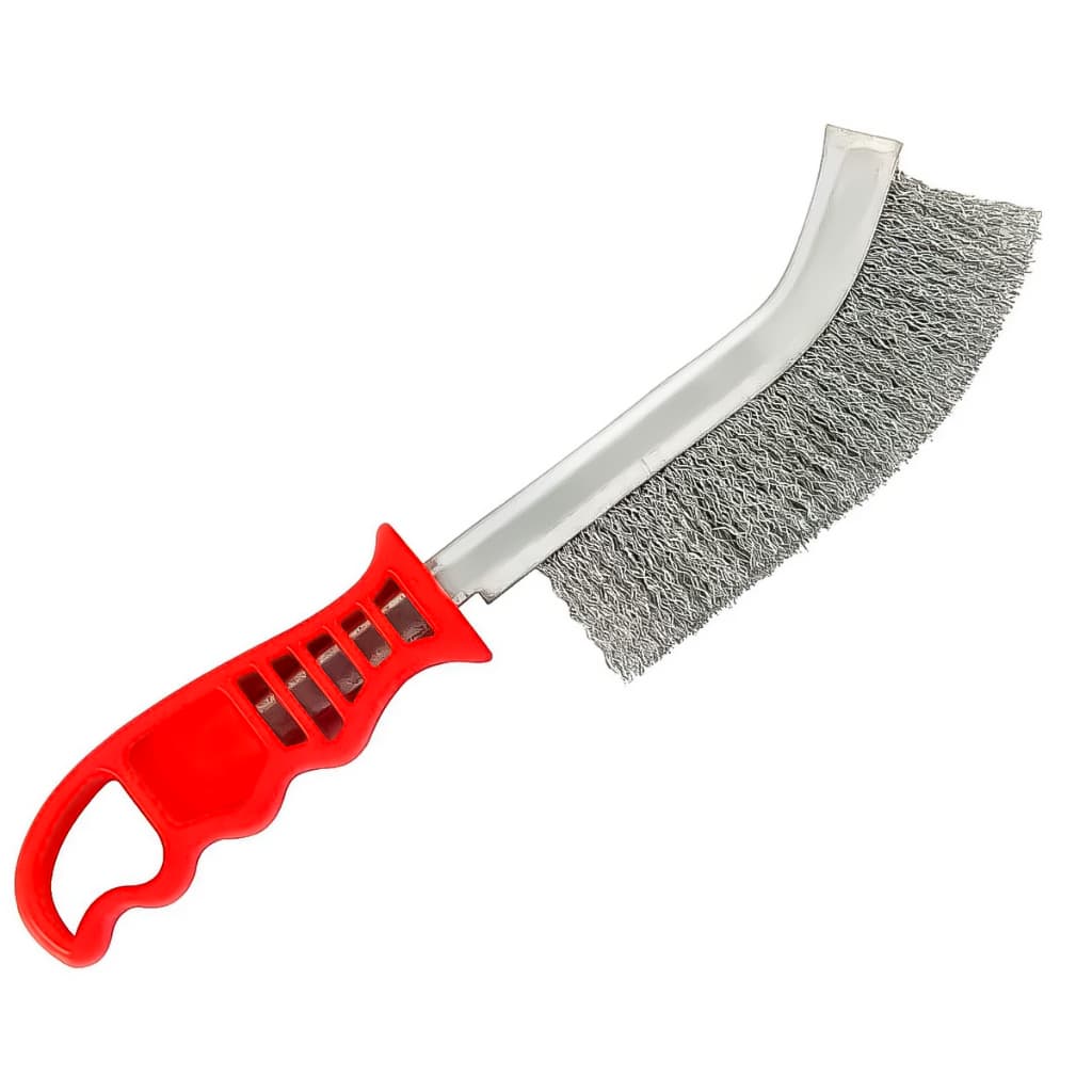 Escova De Aço Curva Manual Carbono Com Cabo Plástico De Limpeza Pesada Ou Respingos De Solda TOP