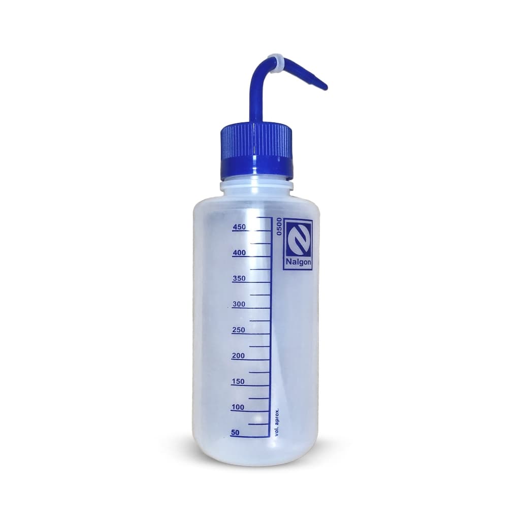 Pisseta Plástica Graduada 500 Ml Bico Curvo