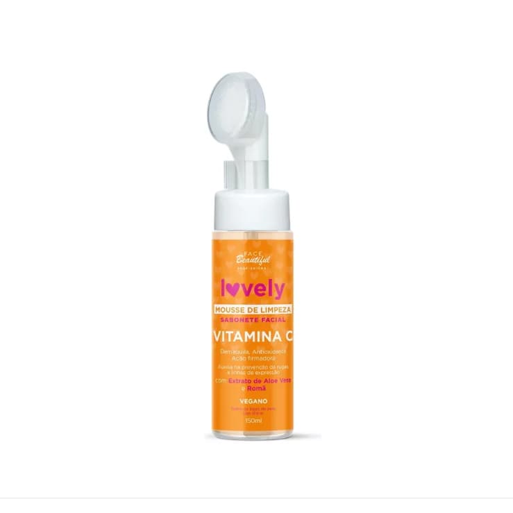 Sabonete Facial Mousse Espuma De Limpeza Lovely Vitamina C
