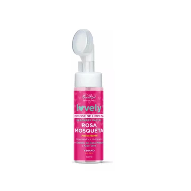 Sabonete Facial Mousse Espuma De Limpeza Rosa Mosqueta 150ml