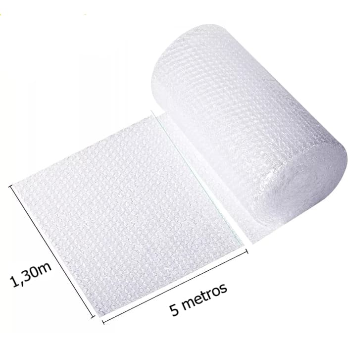 Plástico Bolha 1,30 x 10m Proteção Ecommerce e Mudança 20 micras